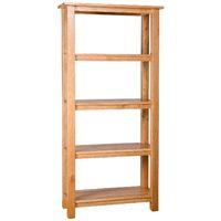 rosebery solid oak tall bookcase