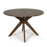Rosalyn Wooden Dining Table Round In Walnut