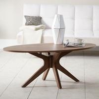 Rosalyn Contemporary Wooden Coffee Table In Walnut