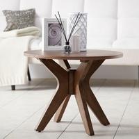 Rosalyn Contemporary Wooden Lamp Table In Walnut