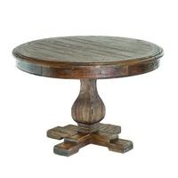 Rossini Wooden Dining Table Round In Walnut
