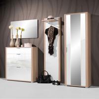 Ronda Hallway Furniture Set In Sonoma Oak And White Gloss Fronts