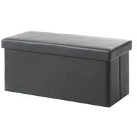 Rosa Ottoman Storage Bench And Blanket Box In Brown Faux Leather