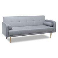 Romano Fabric Sofa Bed Light Grey