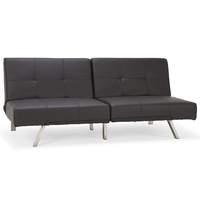 Royale Black Faux Leather Sofa Bed