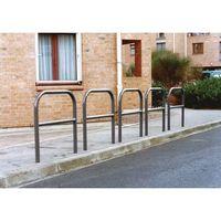 ROOT FIXED STEEL HOOP BARRIER WITH CROSSBAR - H1300 x L2000 x 60MM - GALVANISED & PAINTED PROC