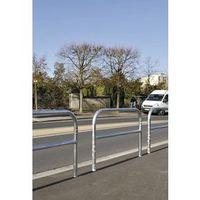 ROOT FIXED STEEL HOOP BARRIER WITH CROSSBAR - H1300 x L1000 x 60MM - GALVANISED ONLY