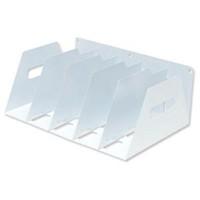 Rotadex Lever Arch Filing Rack Portable Rigid Metal W425xD300xH160mm White Ref LAR5