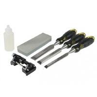 Roughneck ROU30150 Professional Bevel Edge Chisel Set and Sharpening Kit