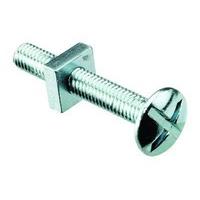 Roofing Bolt Cross Head 6MM M6 X 40MM Length Bzp with Square Nuts ( pack of 50 )