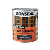 Ronseal 5YWSW750 750 ml 5 Year Smoked Woodstain Paint - Walnut