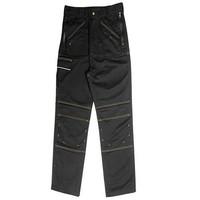 Roughneck Clothing MZT3431 Multi-Zip Work Trouser with 34-Inch Waist/31-Inch Leg - Black