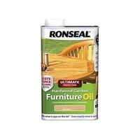 Ronseal UHWGFOC1L 1 Litre Ultimate Protection Hardwood Garden Furniture Oil -Natural