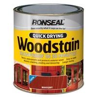 Ronseal QDWSM750 750ml Woodstain Quick Dry Satin - Mahogany