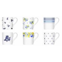Roy Kirkham Spots, Stripes and Floral Mugs, Set of 6