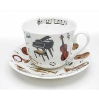 Roy Kirkham Bone China Breakfast Cup and Saucer, Concert Design