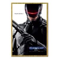 Robocop 2014 Teaser Poster Oak Framed - 96.5 x 66 cms (Approx 38 x 26 inches)