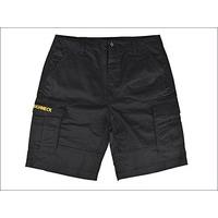 Roughneck Black Cargo Work Shorts - Black - 38in