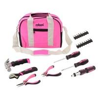 rolson 36802 pink tool bag kit 25 pieces