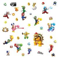 RoomMates Repositionable Childrens Wall Stickers Nintendo Super Mario Bros Nintendo Wii