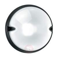 Round outdoor wall lamp CHIP black