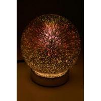 Round Mirrored Galaxy Table Lamp, SILVER