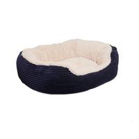 Rosewood Dog Bed Grey Cord Plush 25in