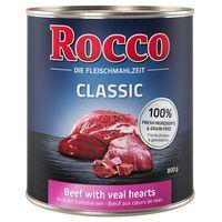 Rocco Classic Saver Pack 24 x 800g - Beef with Poultry Hearts