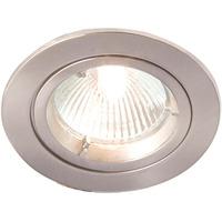 robus 50w gu10gz10 die cast straight downlight brushed chrome