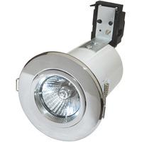 robus 50w gu10 die cast fire rated downlight chrome