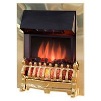 Royal Cozy Brass Electric Fire with Remote Control