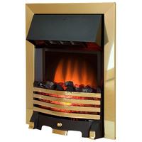 Royal Cozy Brass 4 Bar Electric Fire with Remote Control
