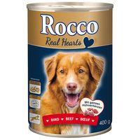 rocco real hearts saver pack 24 x 400g beef with whole chicken hearts