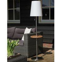 ROOTS LED SOLAR GARDEN FLOOR LAMP with Auto Function & Teak Table