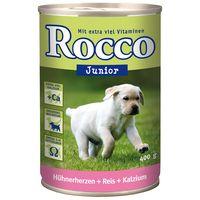 Rocco Junior 6 x 400g - Poultry, Game, Rice & Calcium