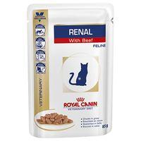 royal canin veterinary diet cat renal with beef saver pack 48 x 85g