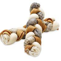 Rocco Smoked Rawhide Plaited Chews - 4 Plaited Chew Sticks (approx. 17cm each) - smoked