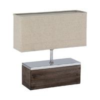 Roberts Wooden Rectangle Table Lamp