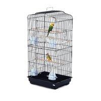 Royal Large Metal Bird Cage for Parrot Parakeet Macaw in Black
