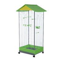 Royal Large Parrot Aviary Play House Bird Cage with Wheels in Green