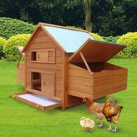 Royal Wooden Chicken Nesting Coop Hutch with Nest Boxes