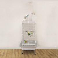 Royal Budgie Canary Parrot Play Stand Bird Cage with Wheels
