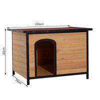 Royal Insulated Heat Resistant Outdoor Wooden Dog Kennel with Opening Roof
