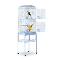 Royal Large Metal Breeding Bird Cage with Wheels in White