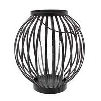 Round Hanging Lantern Metal Stripe Large