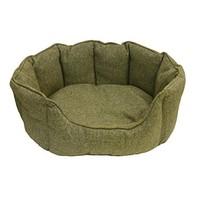Rosewood Tweed Dog Bed, 24-inch, Green