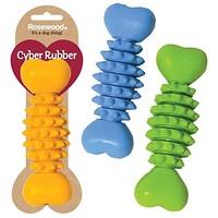 rosewood cyber rubber dental bone dog toy medium