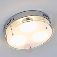 Round LED ceiling light Bjarne, made of glass