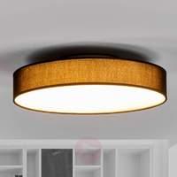 Round LED fabric ceiling lamp Saira in black