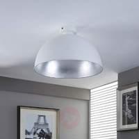 Round ceiling lamp Lya, white and silver